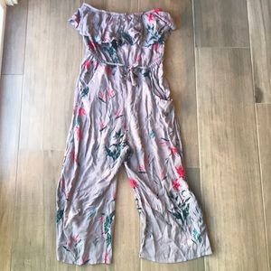 Womens Roxy strapless printed jumpsuit